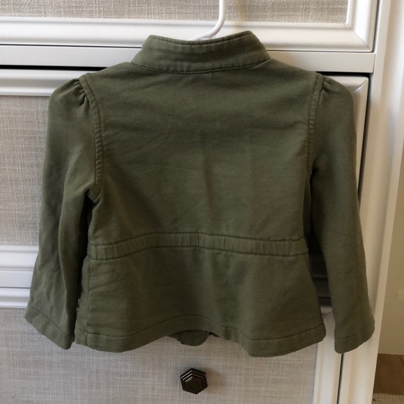 Baby Gap Army Green Sweatshirt Jacket - Picture 3 of 3